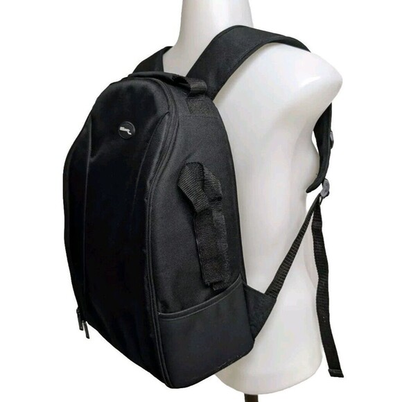 Ultimax Camera DSLR Padded Backpack / Bag Pockets Hoop N Loop Black - Picture 4 of 8